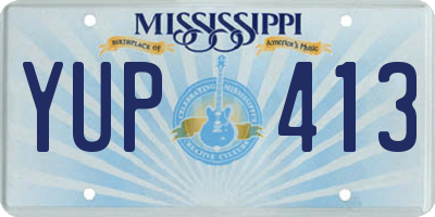 MS license plate YUP413