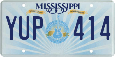 MS license plate YUP414