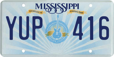 MS license plate YUP416