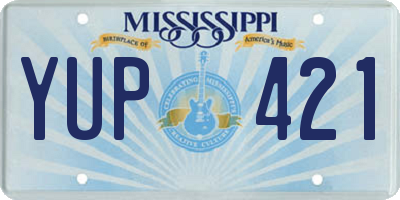 MS license plate YUP421