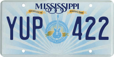 MS license plate YUP422