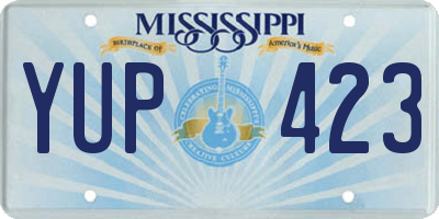 MS license plate YUP423