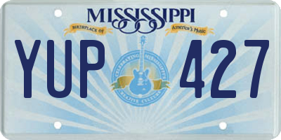 MS license plate YUP427