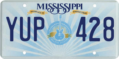 MS license plate YUP428