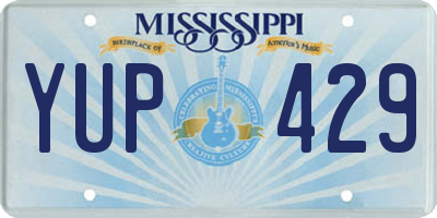 MS license plate YUP429