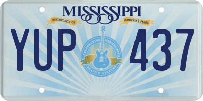 MS license plate YUP437