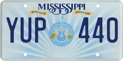 MS license plate YUP440