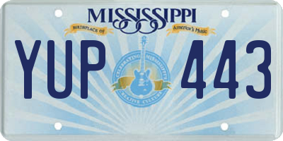 MS license plate YUP443