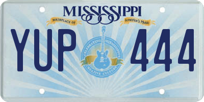 MS license plate YUP444