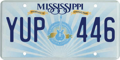 MS license plate YUP446