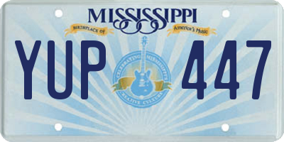 MS license plate YUP447