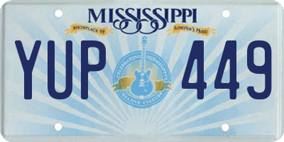 MS license plate YUP449