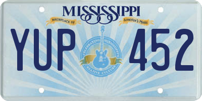 MS license plate YUP452