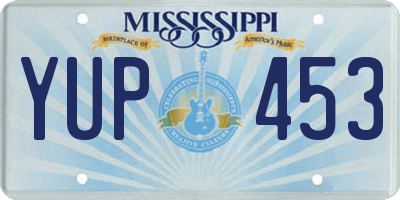 MS license plate YUP453