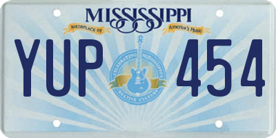 MS license plate YUP454