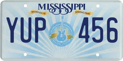 MS license plate YUP456