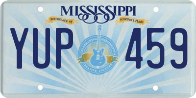 MS license plate YUP459