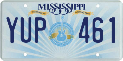 MS license plate YUP461