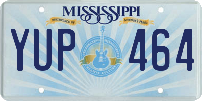 MS license plate YUP464