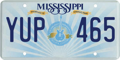 MS license plate YUP465