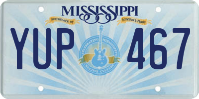 MS license plate YUP467