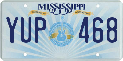 MS license plate YUP468