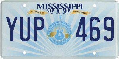 MS license plate YUP469