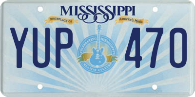 MS license plate YUP470