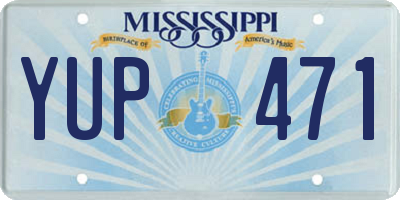 MS license plate YUP471