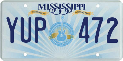 MS license plate YUP472