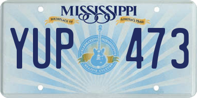 MS license plate YUP473