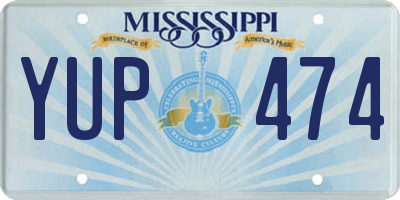 MS license plate YUP474