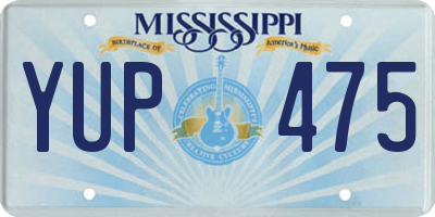 MS license plate YUP475