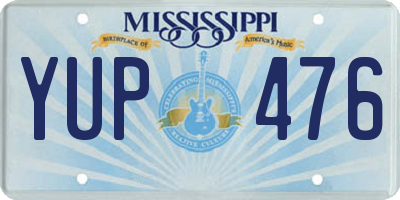 MS license plate YUP476