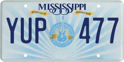 MS license plate YUP477