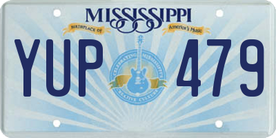 MS license plate YUP479