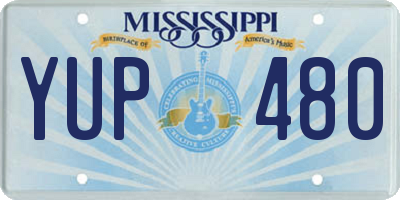 MS license plate YUP480