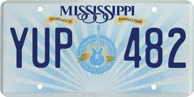 MS license plate YUP482