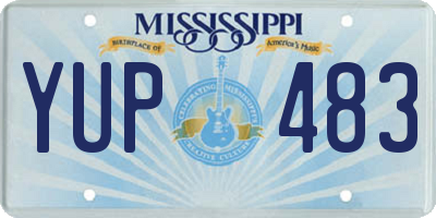 MS license plate YUP483