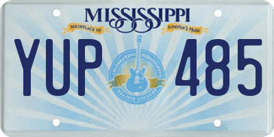 MS license plate YUP485