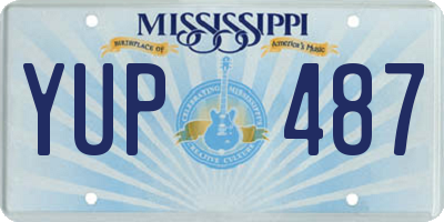 MS license plate YUP487