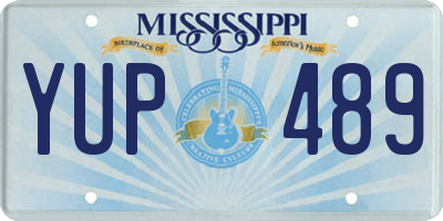 MS license plate YUP489