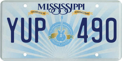 MS license plate YUP490