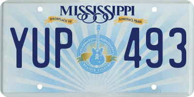 MS license plate YUP493
