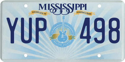 MS license plate YUP498