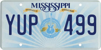 MS license plate YUP499