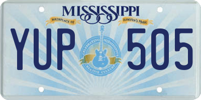 MS license plate YUP505