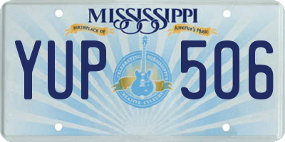 MS license plate YUP506