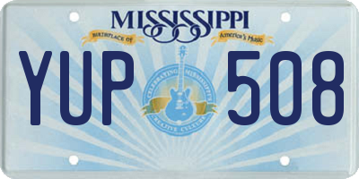 MS license plate YUP508
