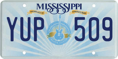 MS license plate YUP509